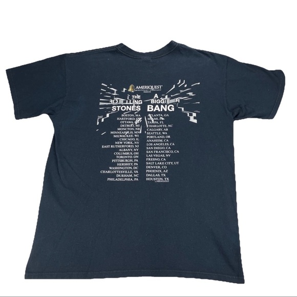 Vintage The Rolling Stones a Bigger Bang Tour T Shirt 2005 Large Black Concert - Picture 2 of 12